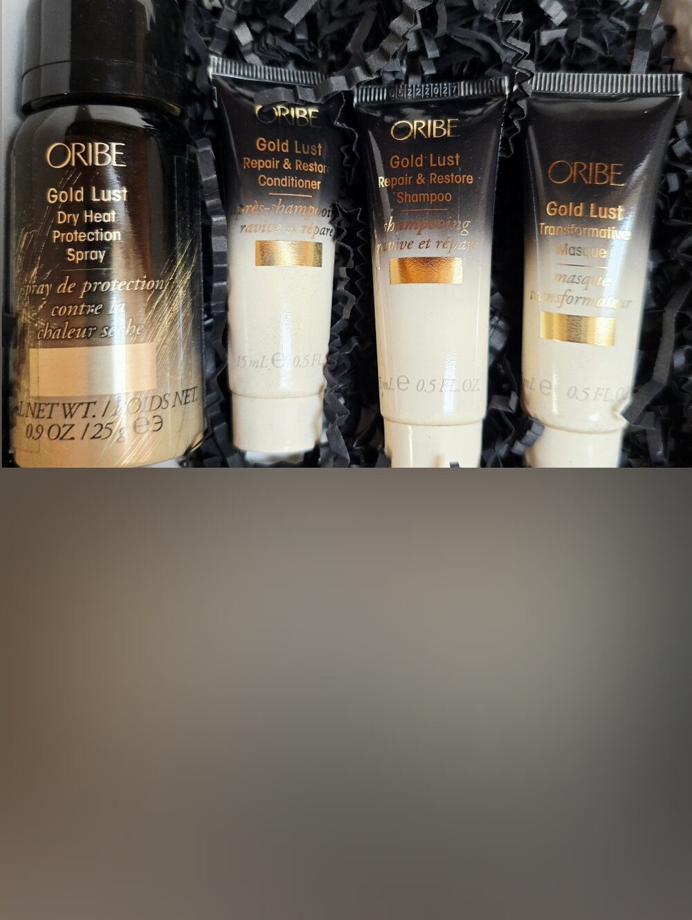 ORIBE Gold Lust Travel Hair 4-Piece SET in Black & Gold SEPHORA INSIDER - NIB - Picture 2 of 11